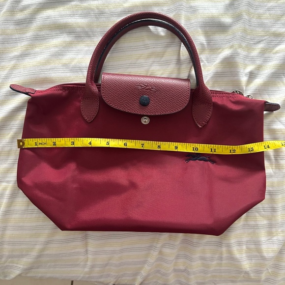 Longchamp Le Pliage Horse Top Handle Bag S in Burgundy - Picture 8 of 10